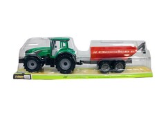 Трактор инерц. с прицепом 47*14*11 см под слюдой 0488-303