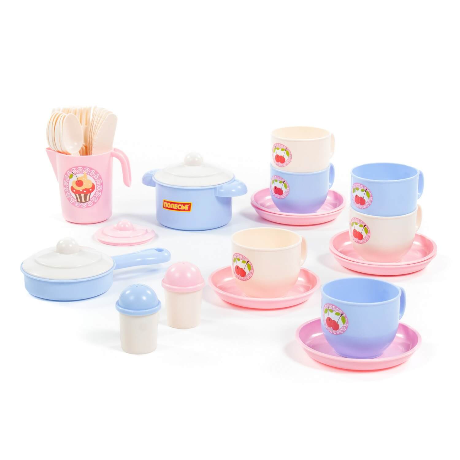 Набор посуды "Хозяюшка" на 6 персон (V5) 38 эл. в сеточке