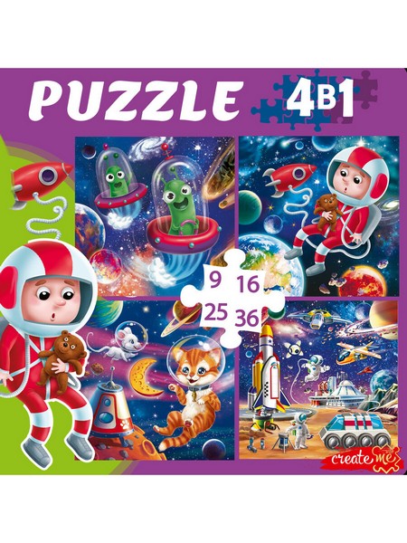 Купить оптом ПАЗЛЫ 4 в 1. КОСМИЧЕСКИЙ ВИРАЖ (9, 16, 25, 36 эл.) в Луганске