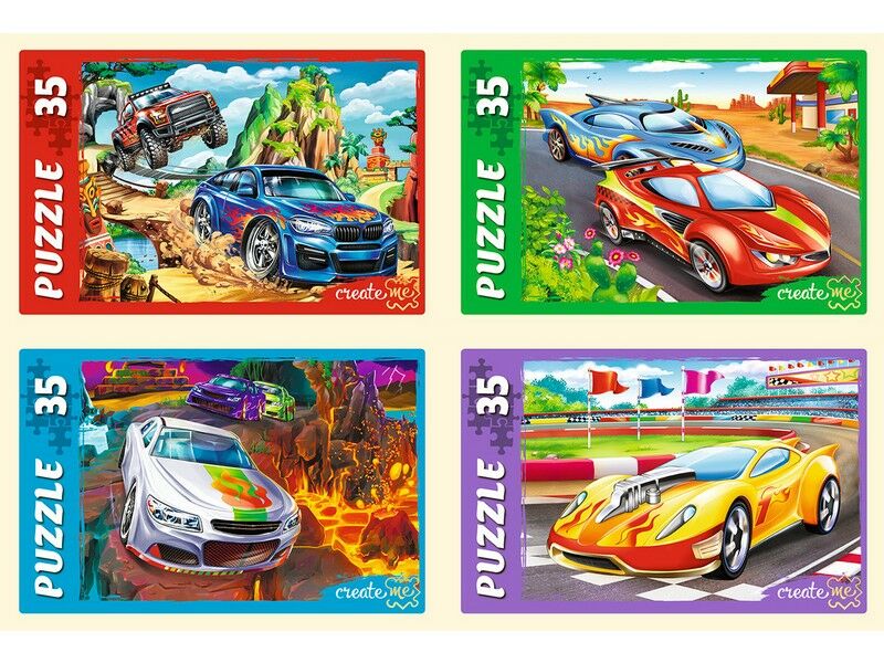 ПАЗЛЫ 35 элементов. КРУТЫЕ МАШИНКИ №12 кратно 32