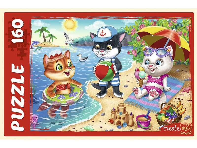 ПАЗЛЫ 160 элементов. СМЕШНЫЕ КОТЫ №3