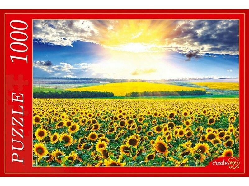ПАЗЛЫ 1000 элементов. ПОЛЕ ПОДСОЛНУХОВ