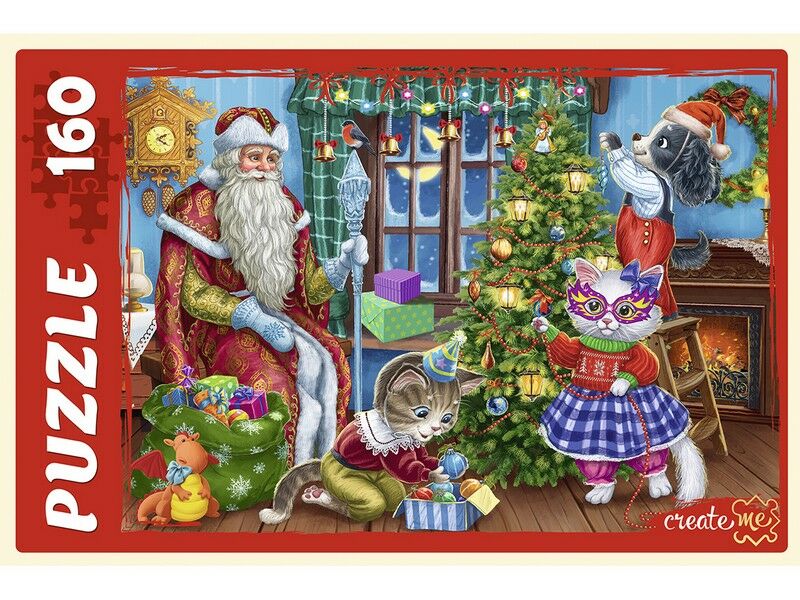 ПАЗЛЫ 160 элементов. НОВОГОДНИЙ ПРАЗДНИК №10