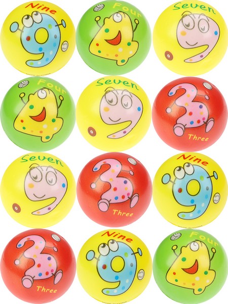 Купить оптом Мяч фомовый "ВЕСЕЛЫЕ ЦИФРЫ" 6,3 см ММ-6119 в Луганске
