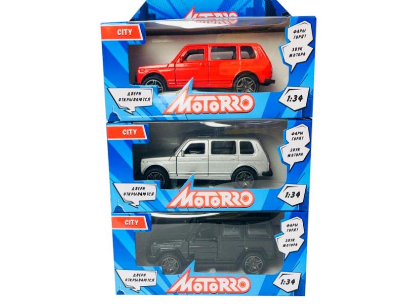 Motorro. Машина металл. Нива 1:34 инерц. (откр. двери, свет, звук)