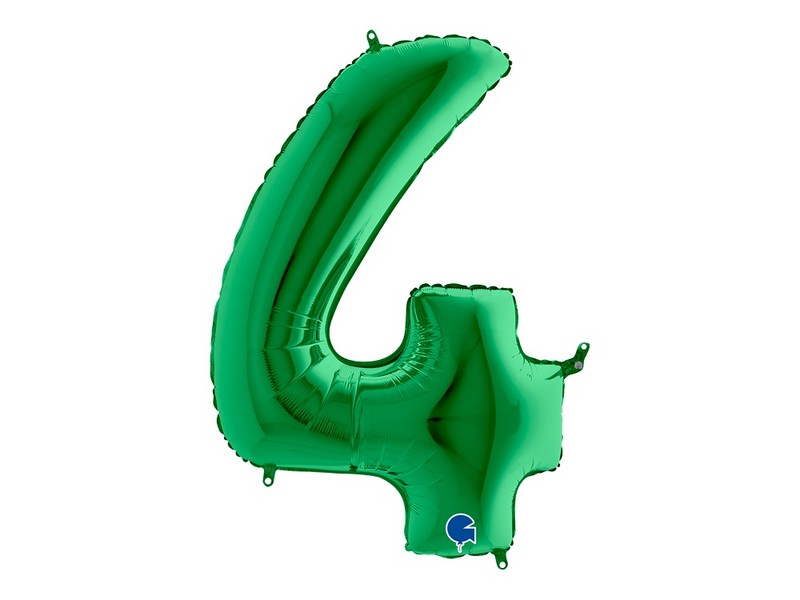 Шар-цифра «4» зеленый 102 см 034Gr