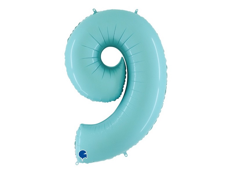 Шар-цифра «9» голубой 102 см 069PB