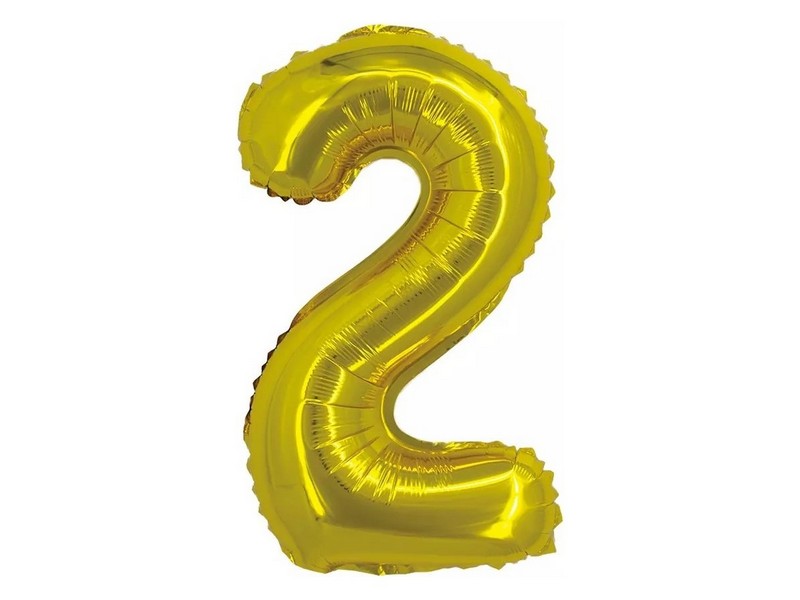 Шар-цифра «2» золото 41 см