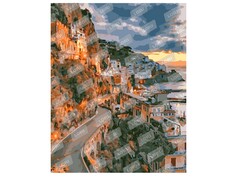 Холст с красками 40х50 см по номерам. ГОРОД АМАЛЬФИ