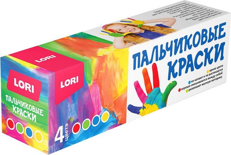 Купить оптом Пальчиковые краски 4 цвета 40 мл Пкр-005 в Луганске