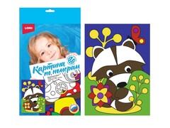 Картина на картоне с красками 20*28,5 см по номерам. ОЗОРНОЙ ЕНОТ