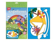 Картина на картоне с красками 20*28,5 см по номерам. ЖЕЛТЫЙ КОРАБЛИК