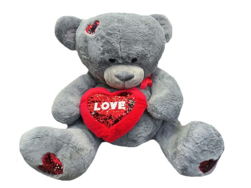 Медведь Сердце блеск сер 9-2071-100