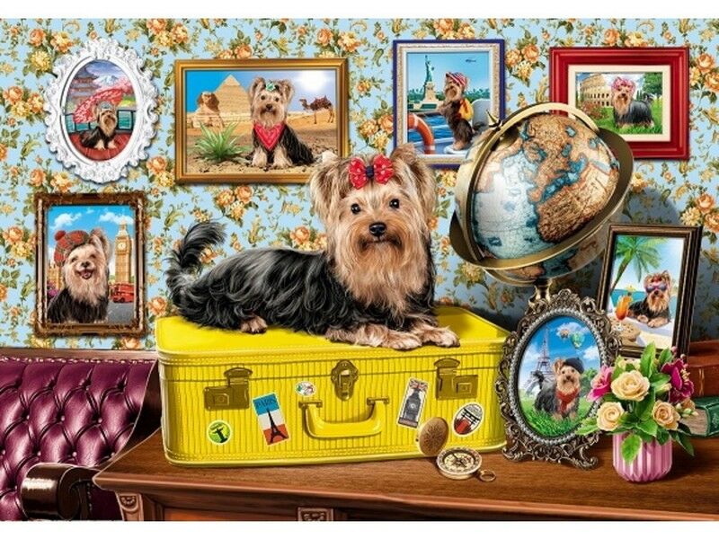 Холст с красками 40х50 см по номерам. ЩЕНОК-ПУТЕШЕСТВЕННИК