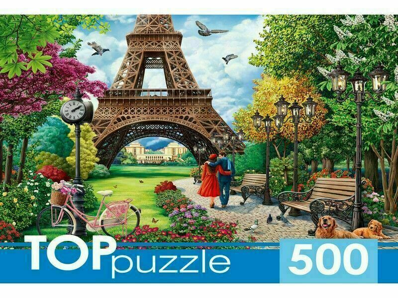 TOPpuzzle ПАЗЛЫ 500 элементов. ПРОГУЛКА ПО ПАРИЖУ