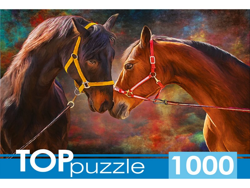 TOPpuzzle ПАЗЛЫ 1000 элементов. ВЛЮБЛЕННЫЕ ЛОШАДИ