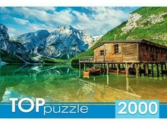 59032 [ГИТП2000-4848]TOPpuzzle ПАЗЛЫ 2000 элементов. ИТАЛИЯ. ЛЕТНЕЕ ОЗЕРО БРАЙЕС
