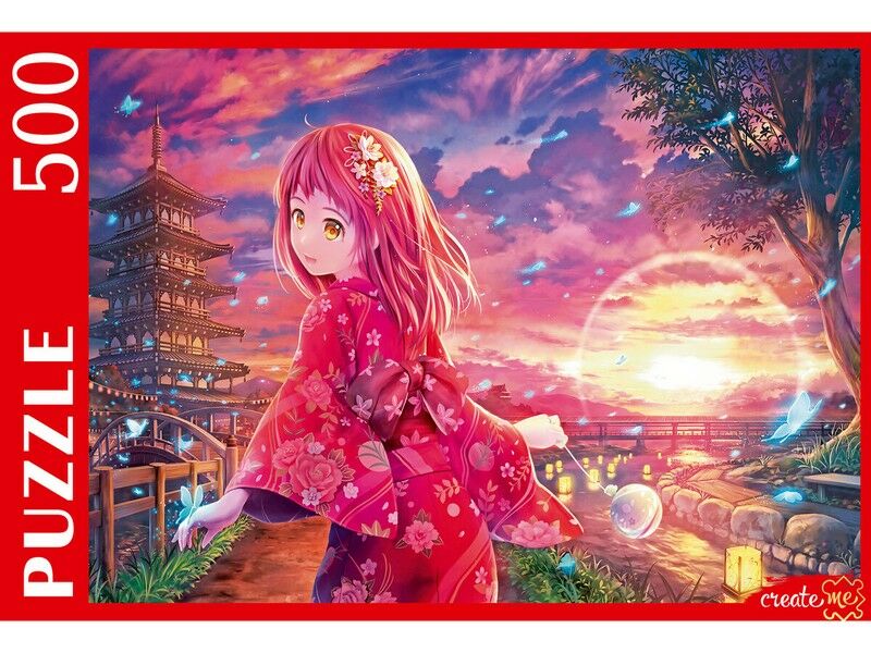 ПАЗЛЫ 500 элементов. АНИМЕ ДЕВУШКА