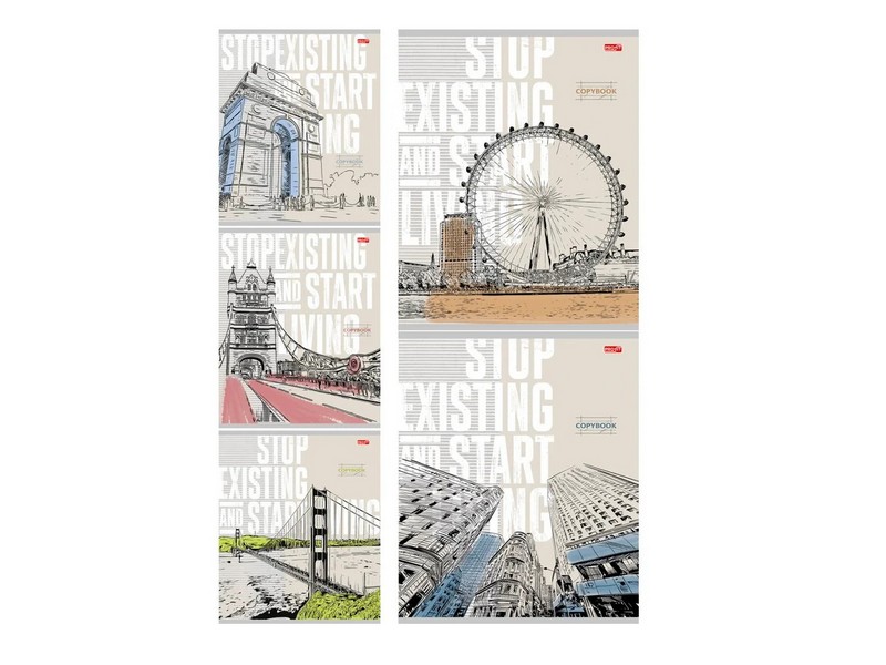 Тетрадь ЛИНИЯ 48л "ГЕНИАЛЬНАЯ АРХИТЕКТУРА" (цвет. мелов. обл.)