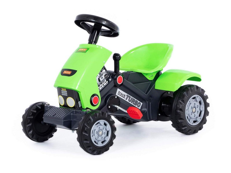 Каталка-трактор с педалями "Turbo-2" зелёная