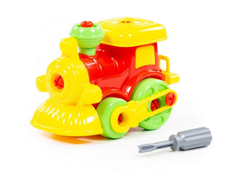 Конструктор-транспорт "Паровозик" 25 эл. в пакете