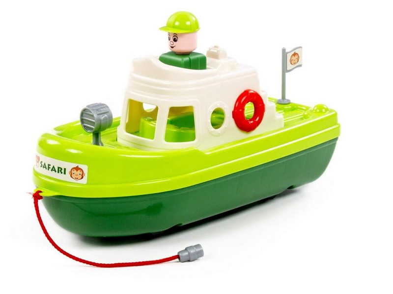 Катер "Спасатель" зелёный в сеточке