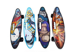 59641 [SY-S406] Пенни борд с ручкой 57*15 см (металл. крепление, колеса PU свет) SY-S406