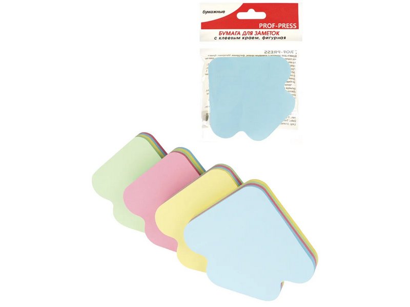 Бумага для заметок с клеевым краем «СТРЕЛОЧКА» 4 цвета 100 л