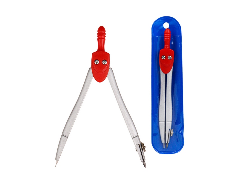 Циркуль металлический 115мм в чехле Ц-4174