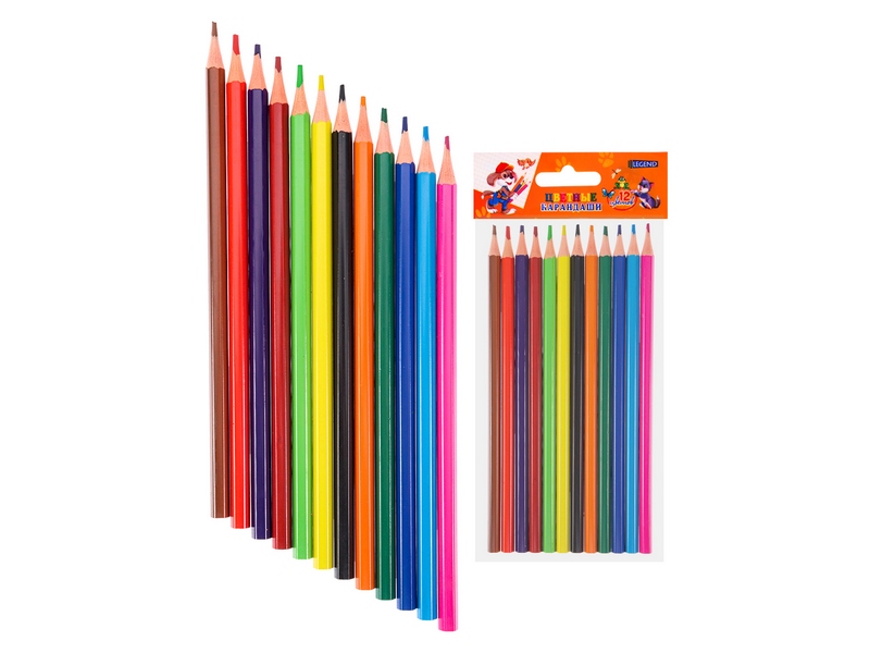 Карандаши цветные 12цв. "МУЛЬТИКИ" в пак. КЦ-8326