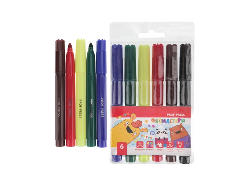 Фломастеры вентилируемые 6цв. «JUMBO FRIENDS» в блистере