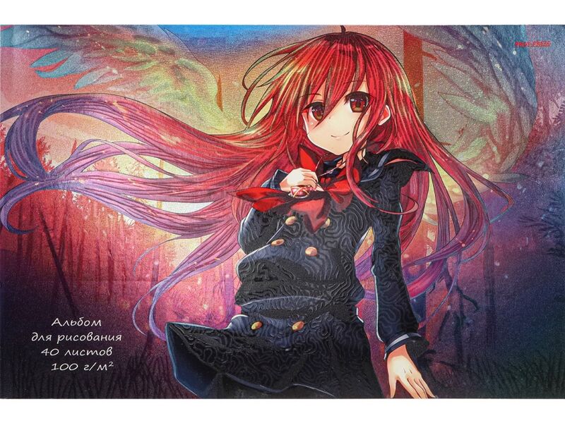 Альбом для рисования А4 40л «ДЕВОЧКА В ЧЁРНОМ» (отрыв. блок, офсет)