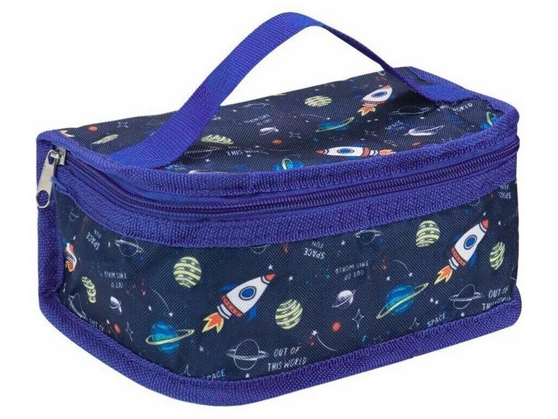 Термосумка на молнии с ручкой «КОСМИЧЕСКОЕ ПУТЕШЕСТВИЕ» 20*12*10 см (полиэстер)