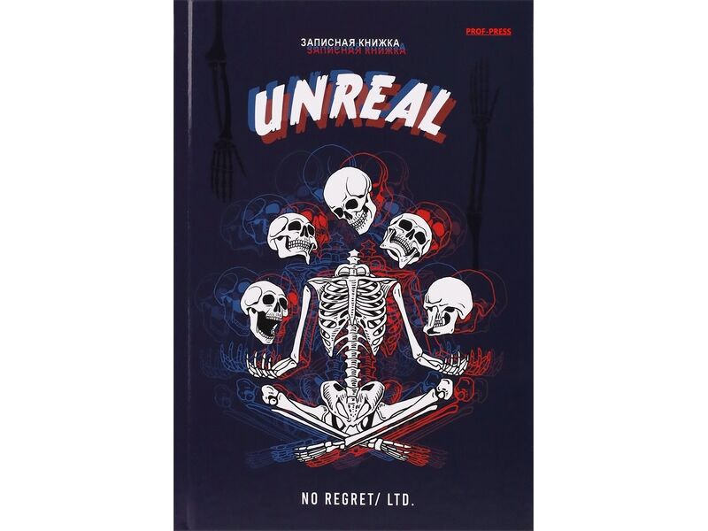 Записная книжка А5 80л «МЕДИТАЦИЯ СКЕЛЕТА» (7БЦ, глян. лам.)