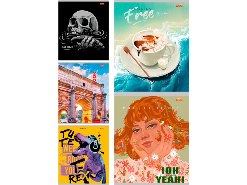 Тетрадь 48л КЛЕТКА «СТИЛЬНЫЕ КАРТИНКИ» (цвет. мелов. обл., второй блок)