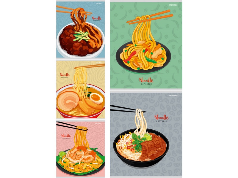 Тетрадь 48 л КЛЕТКА «БЛЮДО ИЗ СПАГЕТТИ» (цвет. мелов. обл.)