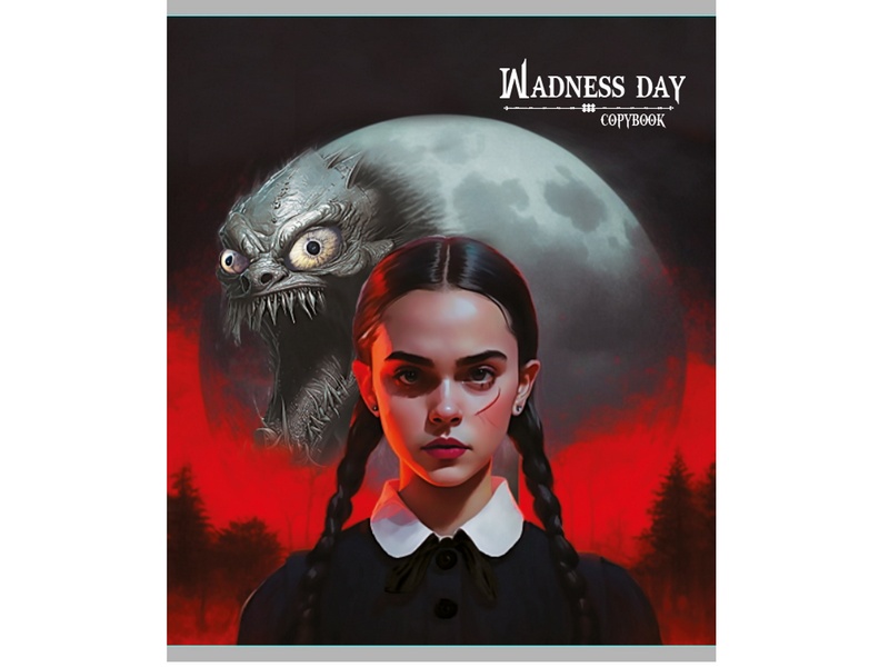 Тетрадь КЛЕТКА 48л «WEDNESDAY MADNESS» (цвет. мелов. обл.)