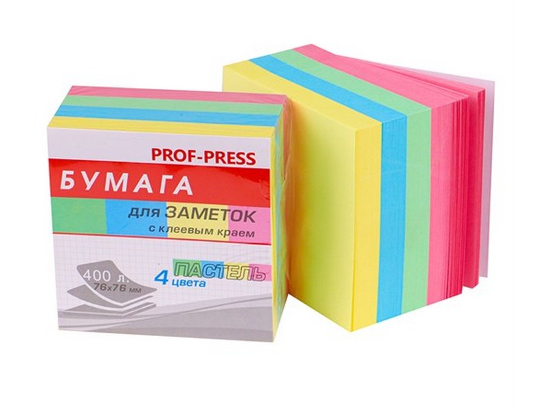 Купить оптом Бумага для заметок с клеевым краем ПАСТЕЛЬ 76*76 мм 100 л в Луганске