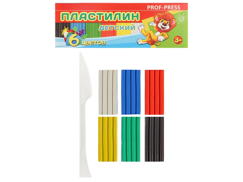 Пластилин 6 цветов ПЛ-8595