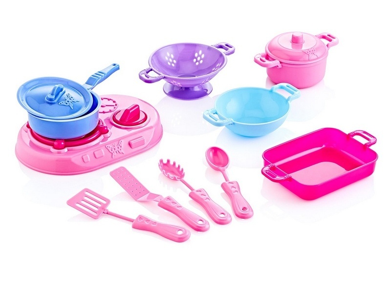 Набор посуды с плитой 12 предметов в пак. 1866