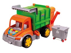 Мусоровоз с баком 65*35*39 см оранжево-зеленый в кор. F3-2