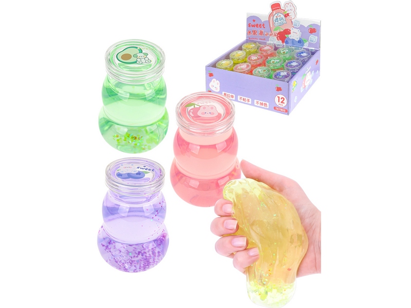 Слайм "Цветочек" 10 см в банке (12шт/уп) ИСМ-3511