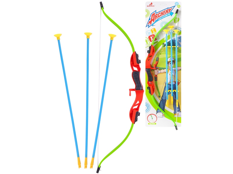 Лук со стрелами на присосках 62,5*19*3,5 см на планшете Y12849075