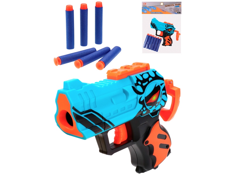 Бластер 15 см с мягкими пулями в пак. 2058891