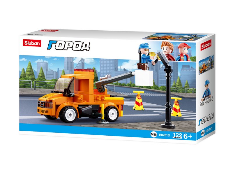 Конструктор «Город. Служба электросетей» 122 дет. в кор. M38-B0781D