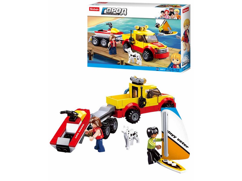 Конструктор «Город. Внедорожник-буксир и аквабайк» 172 дет. M38-B0672