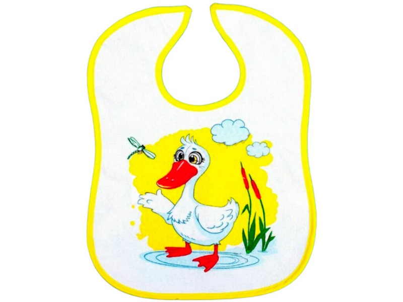 Нагрудник махровый на липучке 27*34 см 1605