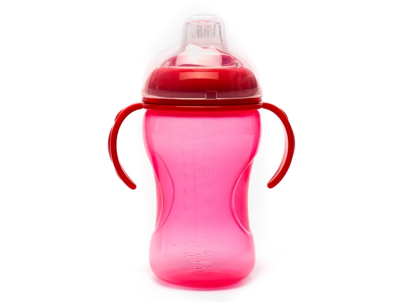 Поильник-непроливайка с силиконовым носиком и ручками 320 мл 1922-1