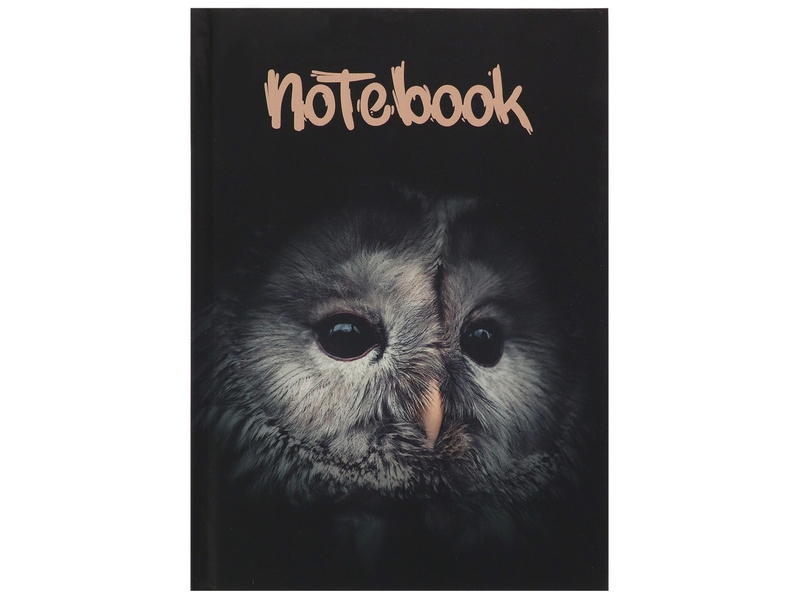 Записная книжка А5 80л линия «СОВА» (7БЦ, soft touch, блок крафт)