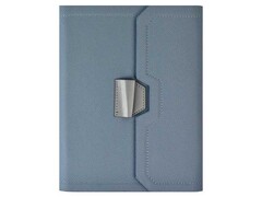 Ежедневник-органайзер А5+ 120 л недатир. ГОЛУБОЙ (7БЦ, на кольцах, магнит. клапан, кожзам)